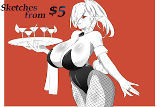 draw a nsfw, lewd or sfw sketch with an my style