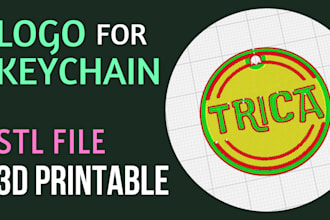 design a 3d printable file of your logo, for keychain