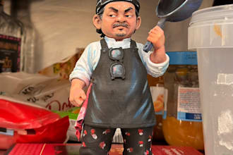 design, 3d print and paint a custom cartoon figurine