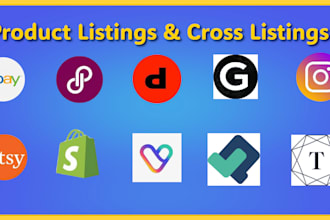 product listing,cross listings ebay, poshmark,mercari,depop,vendoo,listperfectly