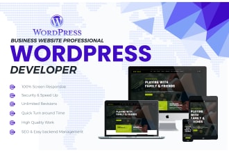 design clean and responsive wordpress website