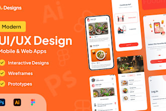 do ui ux design, mobile app, web app, figma adobe design