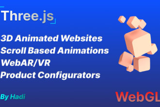 create interactive webgl 3d website using threejs
