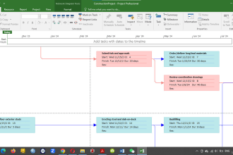 create a gantt chart and wbs and identify the critical path using ms project
