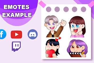 create custom cute chibi emotes