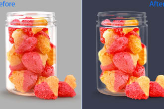 do glass transparency, photoshop glass, product background change