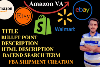 be your virtual assistant of amazon walmart etsy shopify ecommerce platform