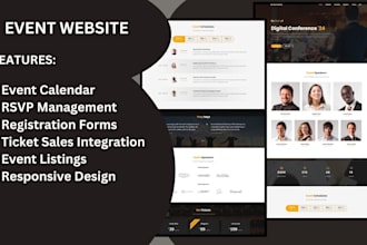create website for event listings ticket selling with  eventon event calendar