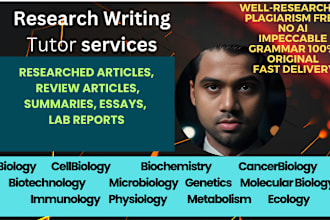 help in maths, physics, chemistry and biology research,tutor
