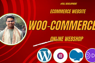 design woocommece store and online webshop using woocommerce