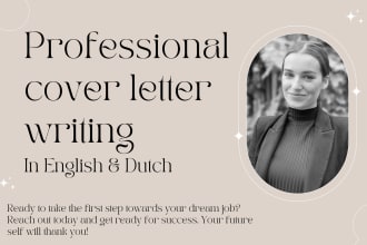 write a professional cover letter, motivational letter