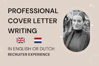 write a professional cover letter, motivational letter