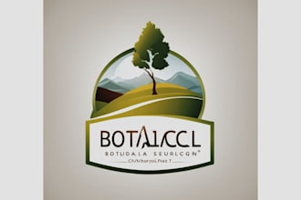 create a botanical logo, graphic design,  illustrator