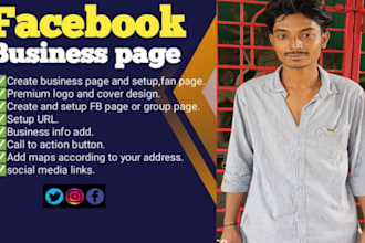 create facebook business page with logo and banner