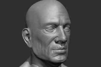 3d head bust, 3d bust models for 3d printing, 3d bust from photo, any reference