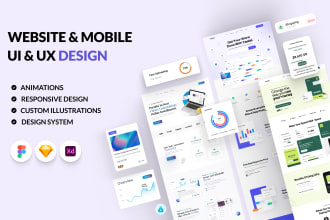do UI UX design, website, dashboard, mobile app UI UX design