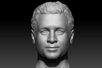 do realistic 3d head, 3d bust model, half body and full body model
