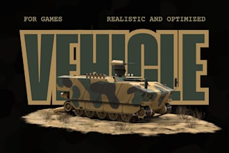 model realistic military vehicle for VR simulation, games and film production