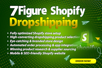 do shopify store, shopify website or shopify dropshipping store design