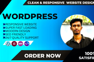 create wordpress website,landing page, portfolio by elementor pro