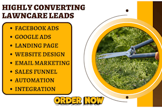 generate lawn care leads landscaping landing page debris ad junk removal website