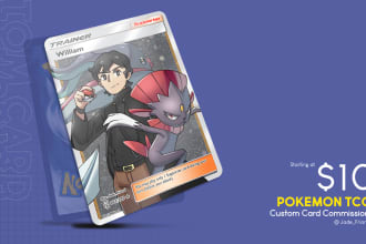draw you an illustration pokemon tcg card
