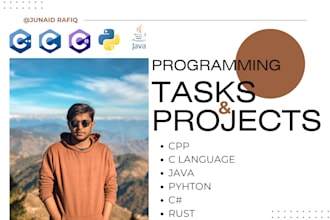 do c language, cpp, csharp, java, python and rust tasks