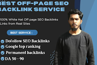 provide off page SEO services using dofollow  backlinks