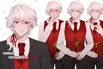 draw sprite character for visual novel