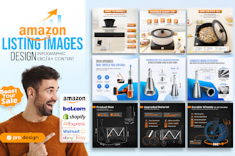 design amazon listing images product infographic or lifestyle image