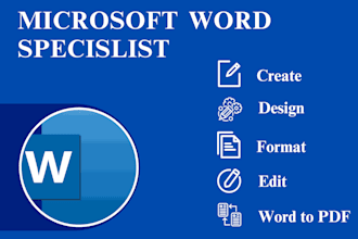 format, design, edit, create and fix microsoft word document
