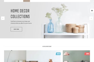 build luxury home decor website, dropshipping store website, interior decor