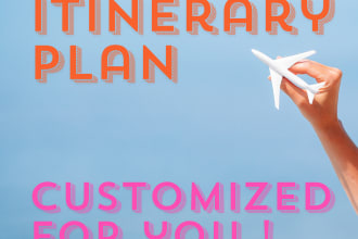 plan itinerary for your vacation or travel