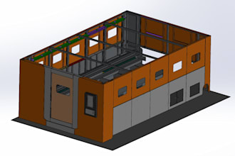 do 3d modeling, 2d drawing, and laser dxf for sheet metal designs