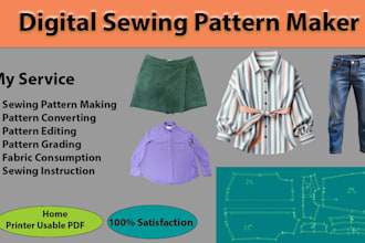sewing pattern maker and consumption for your project
