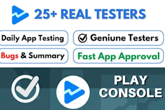 provide real time 20 testers for your google play console