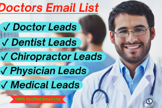 provide b2b leads for doctor, chiropractor, dentist contact email list