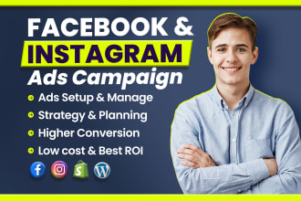 be your facebook ads campaign manager, run fb ads campaign, shopify fb ads