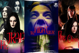 make horror movie poster for you within 24 hours