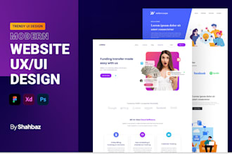 do figma website mockup, web template, landing page design UI UX