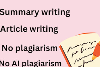 do urgent essay writing, summary writing, and article writing