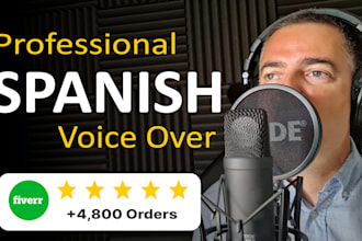 record a professional spanish voiceover  voz en español