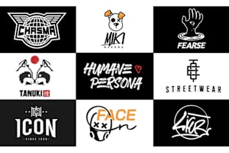 do y2k streetwear skater street style brand logo design