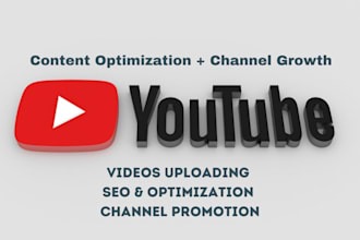 be your certified youtube channel manager and SEO expert