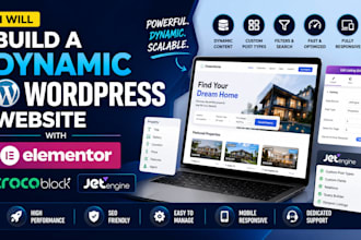 build a dynamic wordpress website with elementor crocoblock jetengine