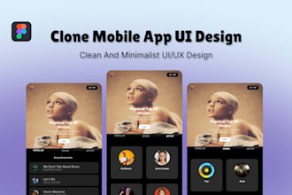 clone, replicate or redesign mobile app screens ui design in figma