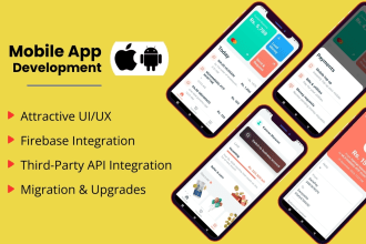 make a hybrid flutter mobile app development for android and ios app