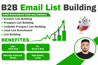 do  email lead list, contact list building, b2b prospect list, lead generation
