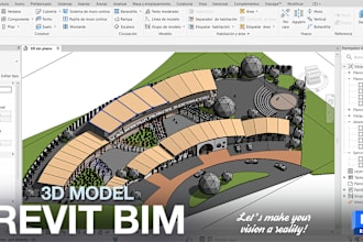 crearé un modelo bim 3d en revit, basado en tus dibujos