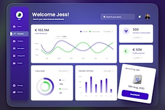 design dashboard design, saas, CRM, wep app and admin UI UX design in figma